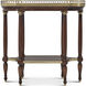 Parfait 30 X 29 inch Okoume Choco Accent Table, Wooden, Marble, TA Originals