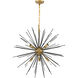 Timber 8 Light 30 inch Brass and Black Pendant Ceiling Light