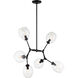 Nexpo 6 Light 34.38 inch Coal Chandelier Ceiling Light