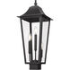 Gannon 3 Light 25.25 inch Black Outdoor Post Mounted Fixture