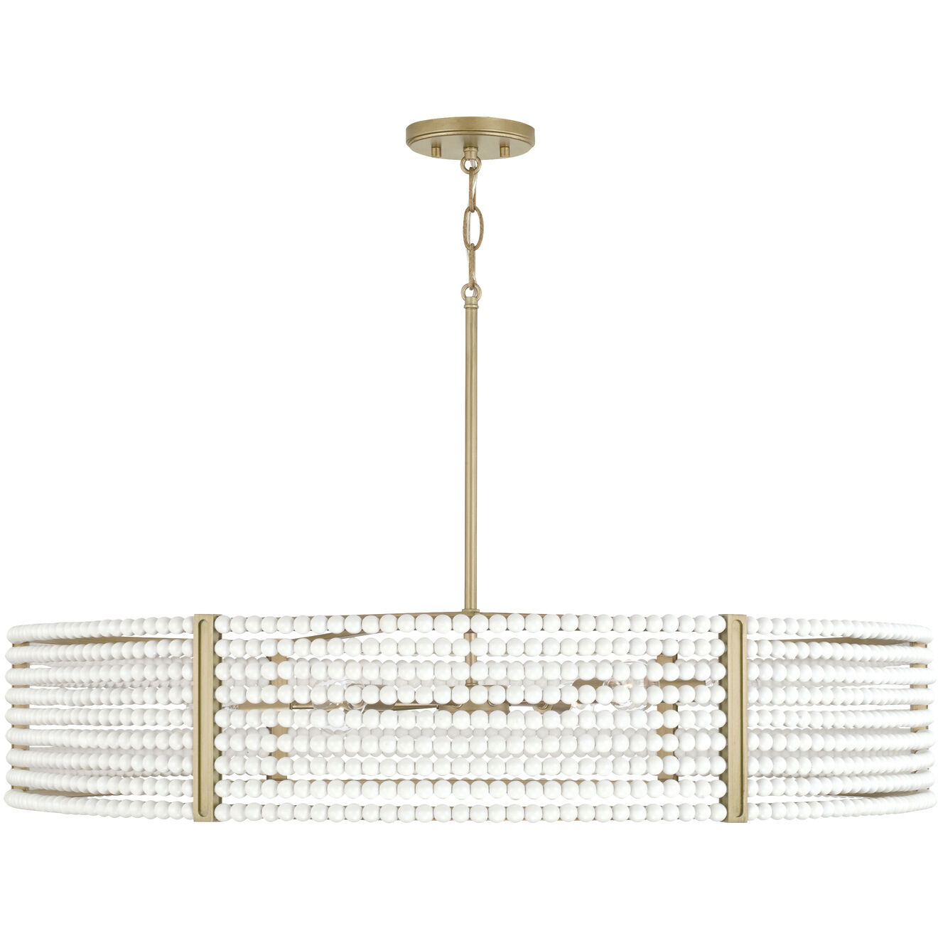 Brynn 6 Light 35.25 inch Aged Brass Painted Chandelier Ceiling Light