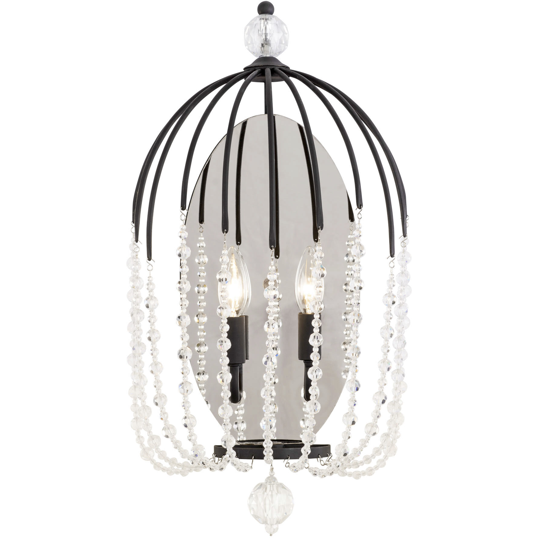 Voliere Sconce Wall Light in Matte Black