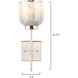 Vapor 1 Light 6 inch Opal & Nickel Wall Sconce Wall Light