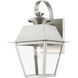 Wentworth 1 Light 13 inch Brushed Nickel Outdoor Small Wall Lantern