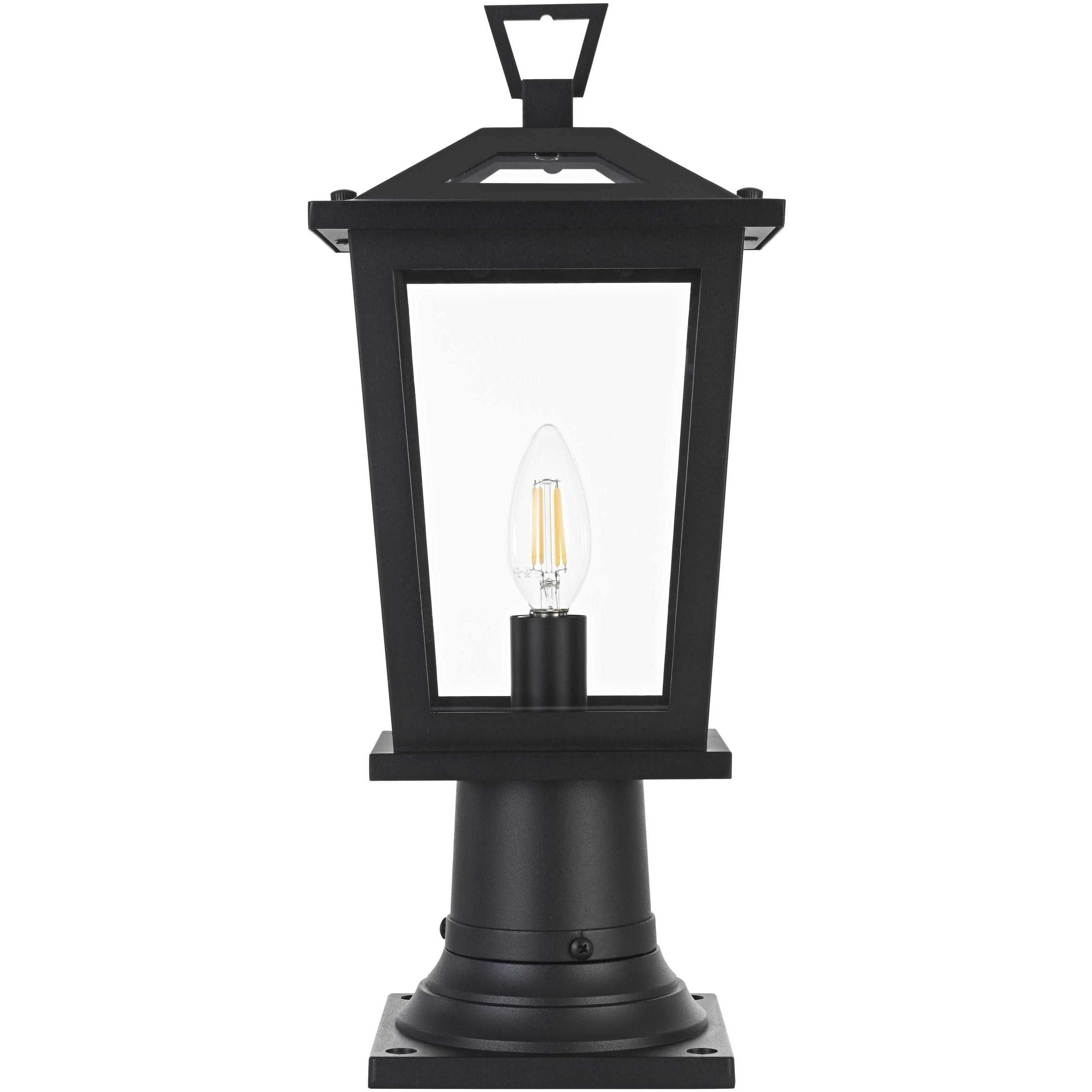 Berks 1 Light 16.5 inch Black Outdoor Post Light