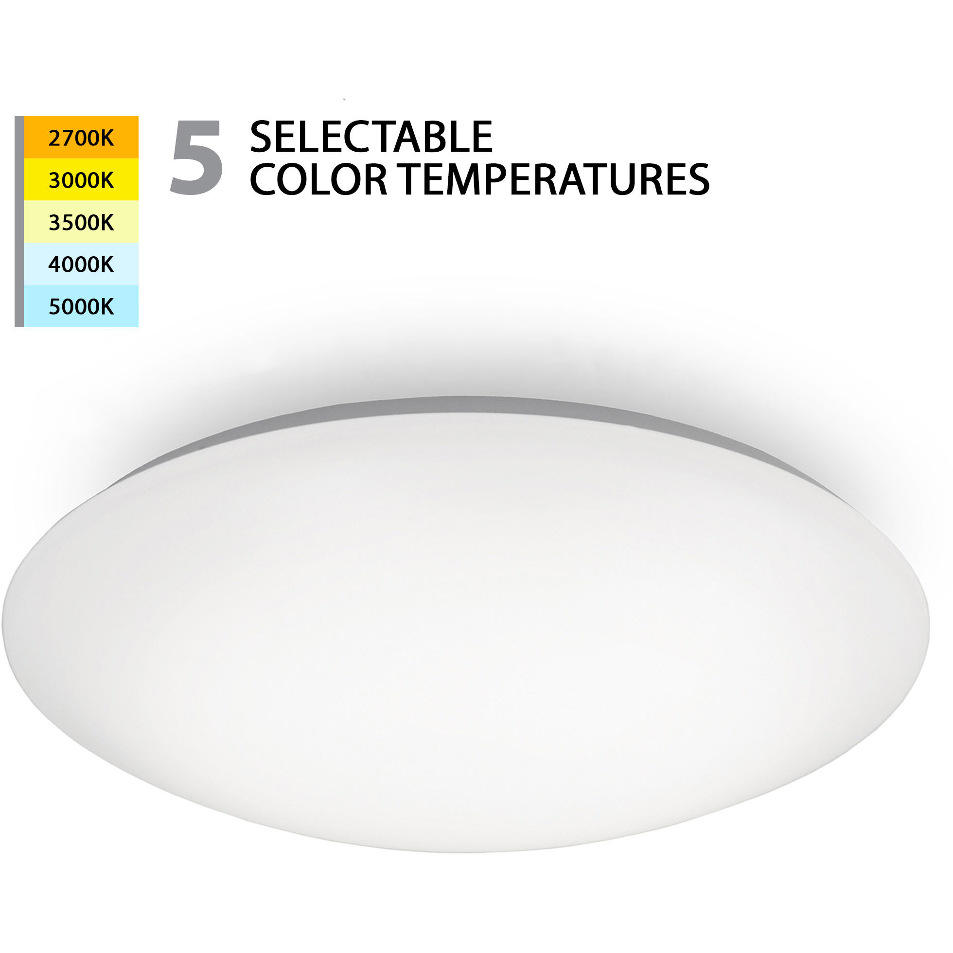 Glo LED 16.5 inch White Flush Mount Ceiling Light in 3500K, WAC Limited