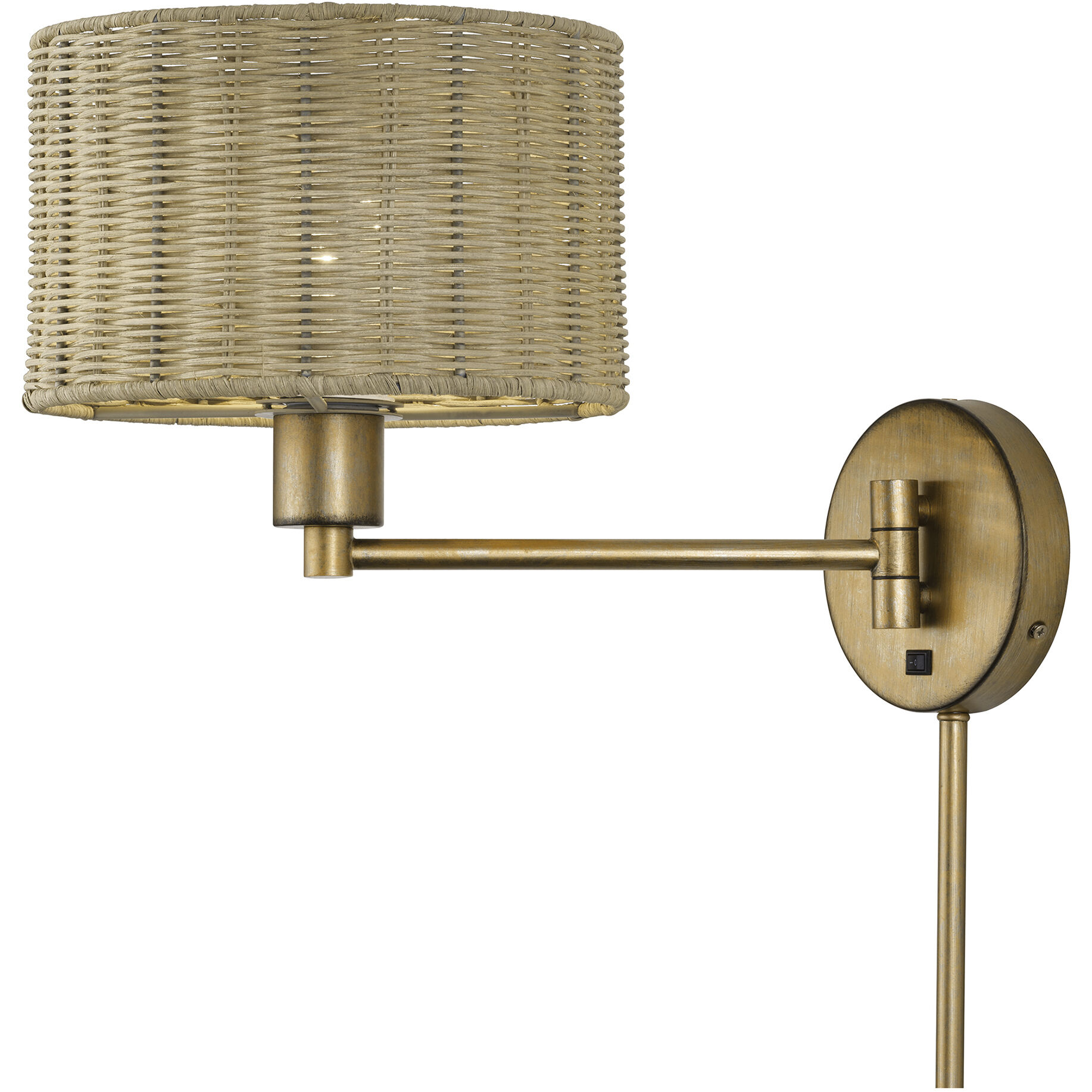 Weavington 15.5 inch 40.00 watt Antique Gold Leaf Swing Arm Wall Lamp Wall Light