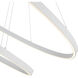 Ovale LED 28.25 inch White Chandelier Ceiling Light