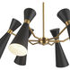 Alora Mood Blake 6 Light 32 inch Matte Black and Aged Gold Chandelier Ceiling Light