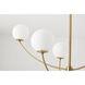 Canada 6 Light 36.75 inch Brass Chandelier Ceiling Light