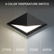 Pique LED 7 inch Black Outdoor Wall Light in 3500K, dweLED