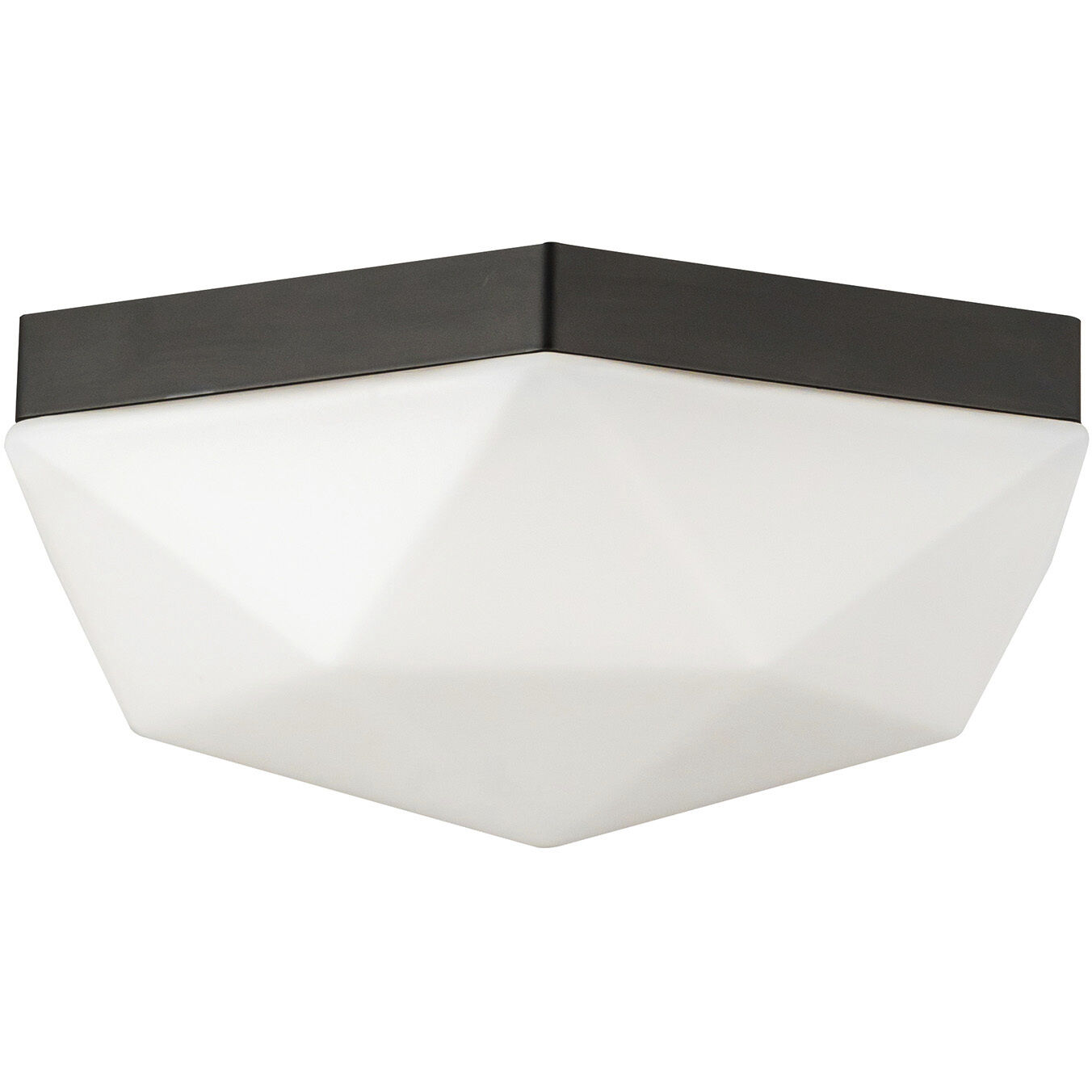 Alora Mood Krysta 2 Light 10.5 inch Matte Black/Opal Glass Flush Mount Ceiling Light