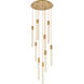 Weston 9 Light 24 inch Satin Gold Pendant Ceiling Light