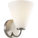 Fusion Collection - Pavia Family 1 Light 6.75 inch Brushed Nickel and Opal Wall Sconce Wall Light, EVOLV