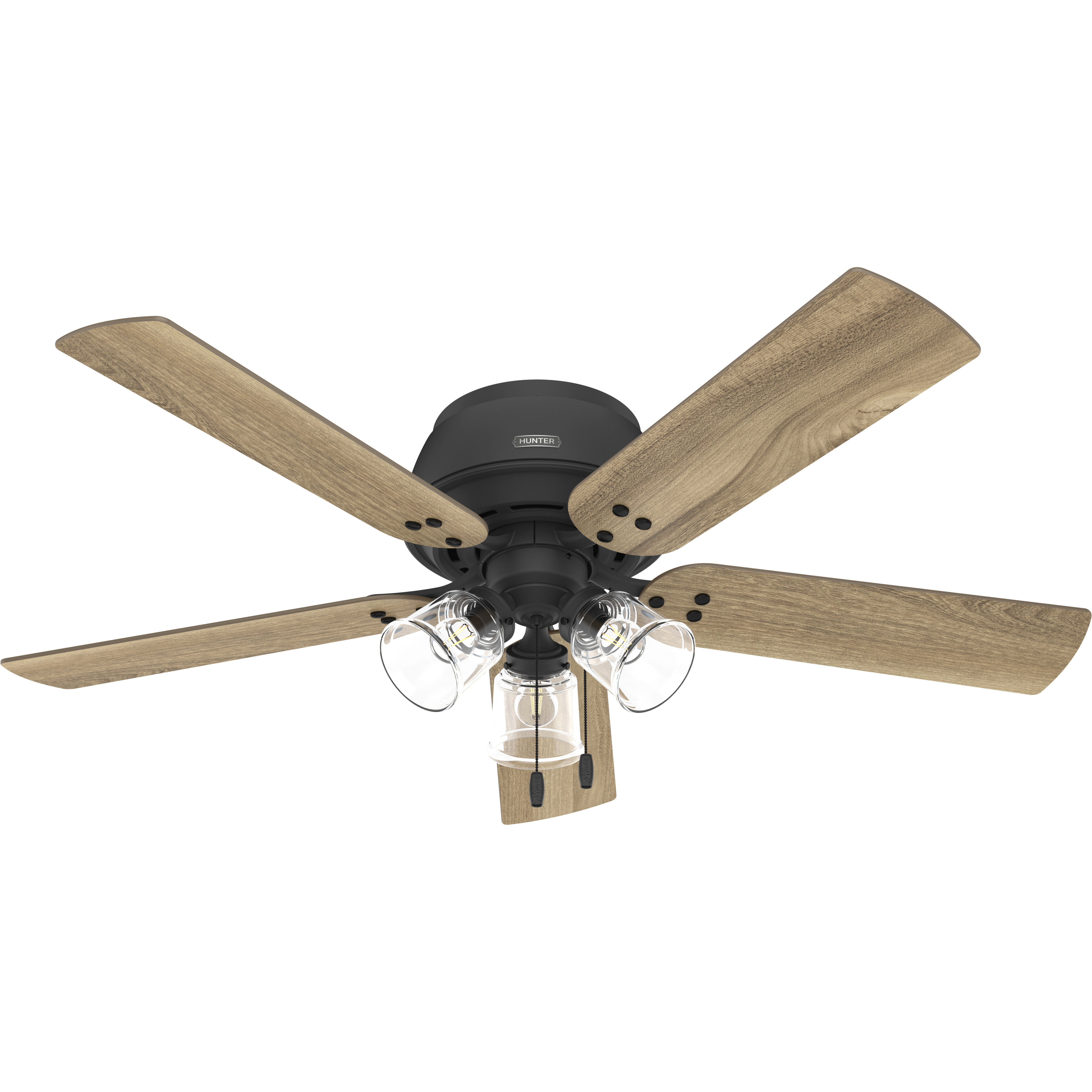 Shady Grove 52 inch Matte Black with Golden Maple/Natural Oak Blades Ceiling Fan