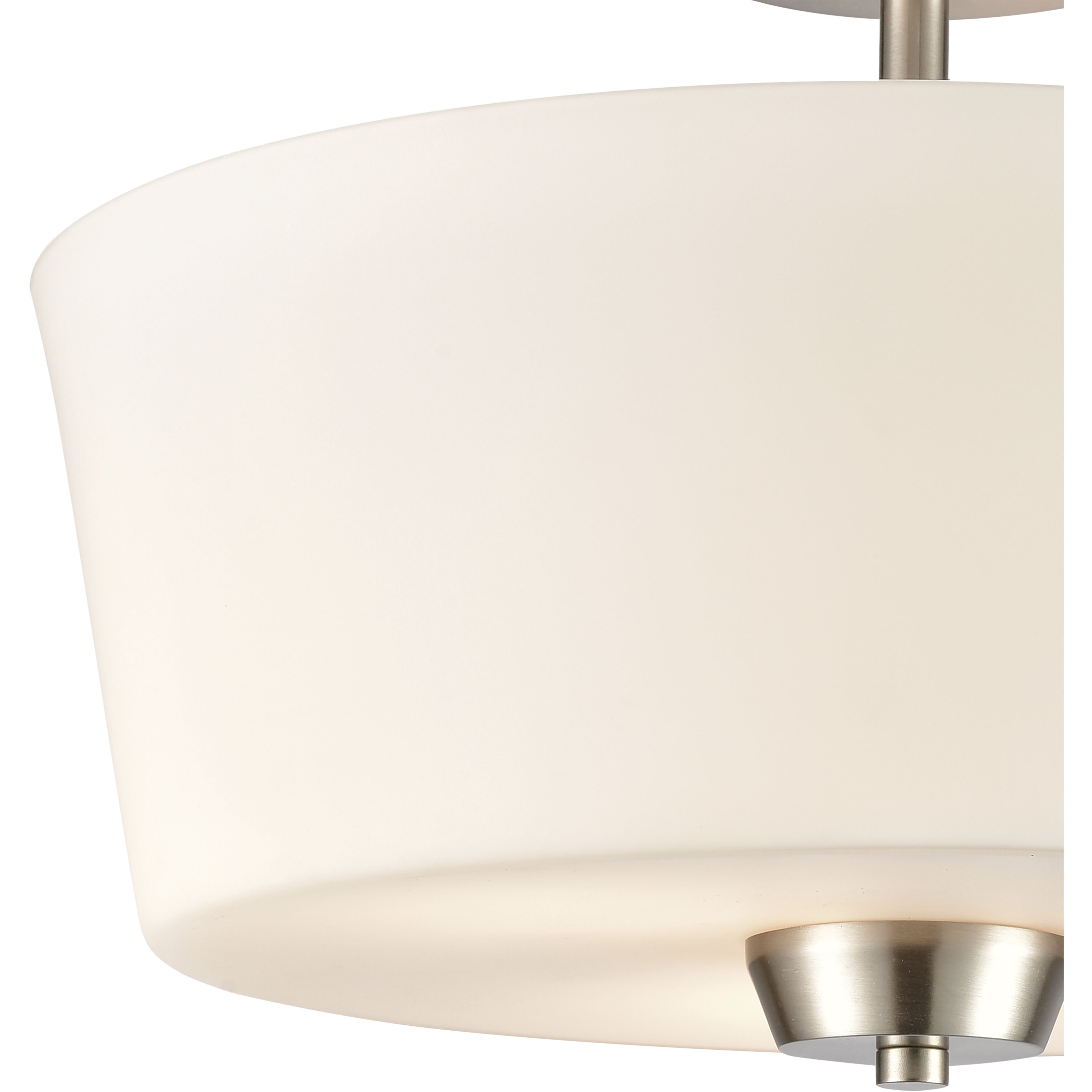 Winslow 3 Light 15 inch Brushed Nickel Semi Flush Mount Ceiling Light
