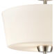 Winslow 3 Light 15 inch Brushed Nickel Semi Flush Mount Ceiling Light