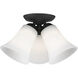 Ridgedale 3 Light 13 inch Black Semi-Flush Mount Ceiling Light