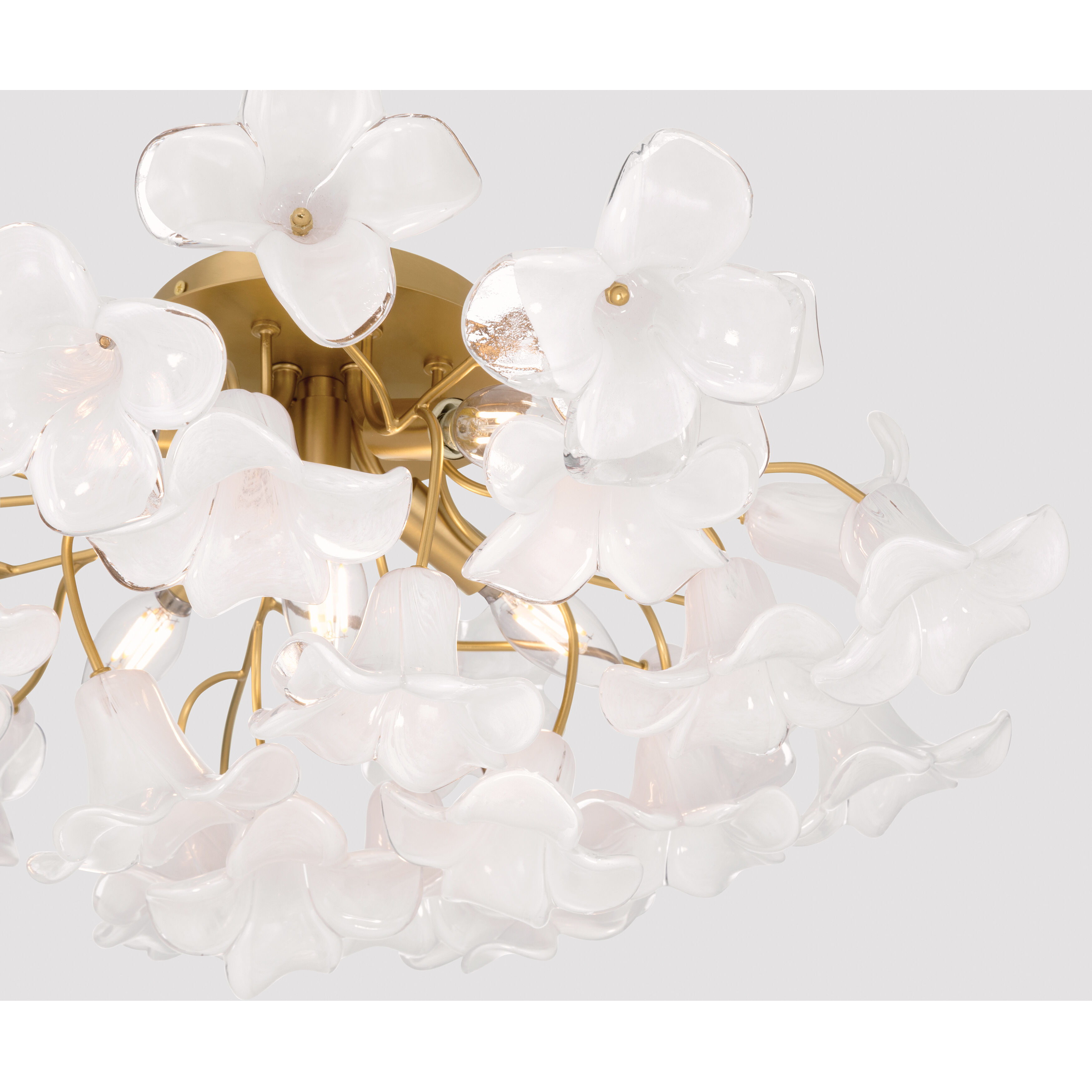 Bloome 5 Light 25.25 inch Legacy Brass Semi-Flush Mount Ceiling Light