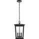 Cayman 3 Light 9.5 inch Black Outdoor Pendant