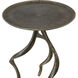Serpentine 24.75 X 16 inch Antique Brass Accent Table