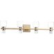 Amelia LED 34.25 inch Champagne Gold and Polished Nickel Vanity Light Wall Light