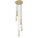 Stari 5 Light 12 inch Modern Gold Chandelier Ceiling Light
