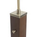 Taper 92 inch 14 watt Walnut and Weathered Brass Arc Floor Lamp Portable Light