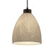 Porcelina LED 11 inch Matte Black Pendant Ceiling Light in 700 Lm LED, Cord, Banana Leaf