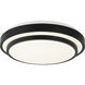 Helix 1 Light 15.38 inch Matte Black Flush Mount Ceiling Light