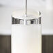 Horizon 1 Light 120 Satin Nickel Low-Voltage Pendant Ceiling Light in Monopoint, LED 90 CRI 3000K, Frost Glass