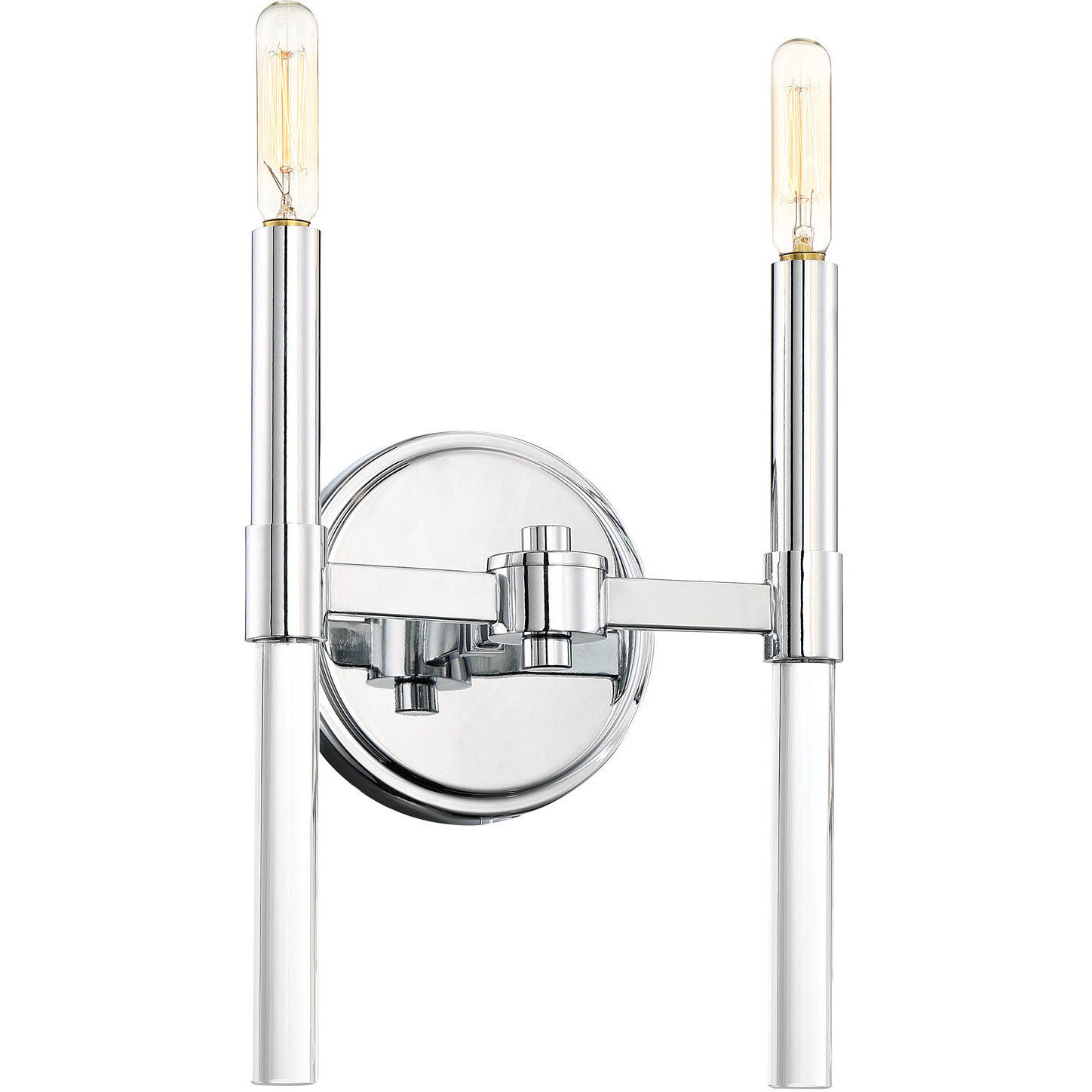 Pillar 2 Light 8 inch Chrome Wall Sconce Wall Light