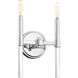 Pillar 2 Light 8 inch Chrome Wall Sconce Wall Light