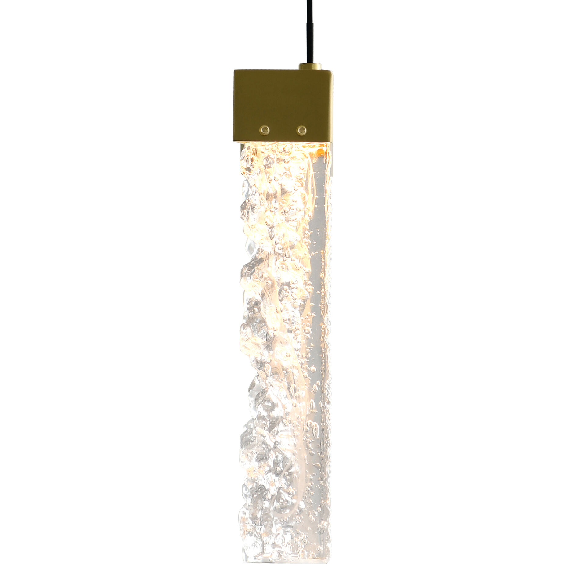 Lava LED 48 inch Brass Chandelier Ceiling Light