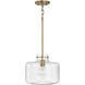 Brighton 1 Light 12 inch Aged Brass Pendant Ceiling Light