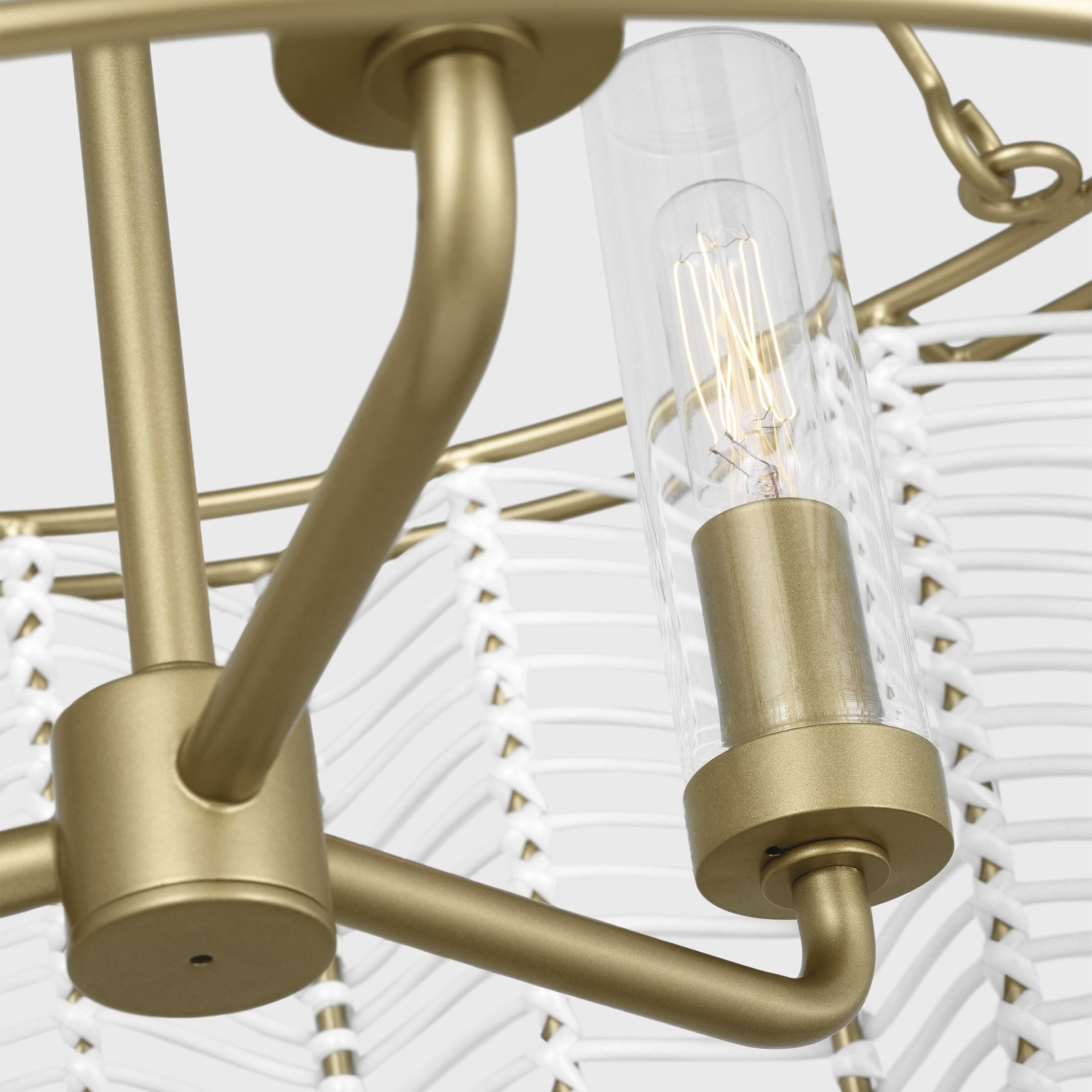 Thom Filicia Winslow 3 Light 23.75 inch Powder-Coated Brass Chandelier Ceiling Light