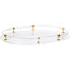 Acrylic Oval Clear and Gold Tray