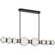 Cordel LED 50.25 inch Dark Matte Black Linear Chandelier Ceiling Light