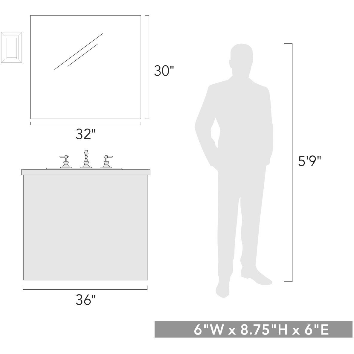 Smyth 1 Light 6 inch Gunmetal Bronze Wall Sconce Wall Light in Clear Glass, Damp