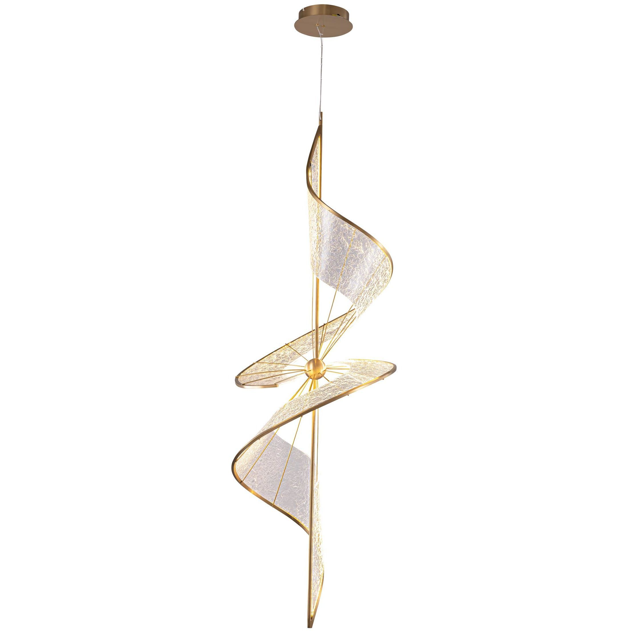 Ziva Aurora LED 23.5 inch Brushed Champagne Pendant Ceiling Light