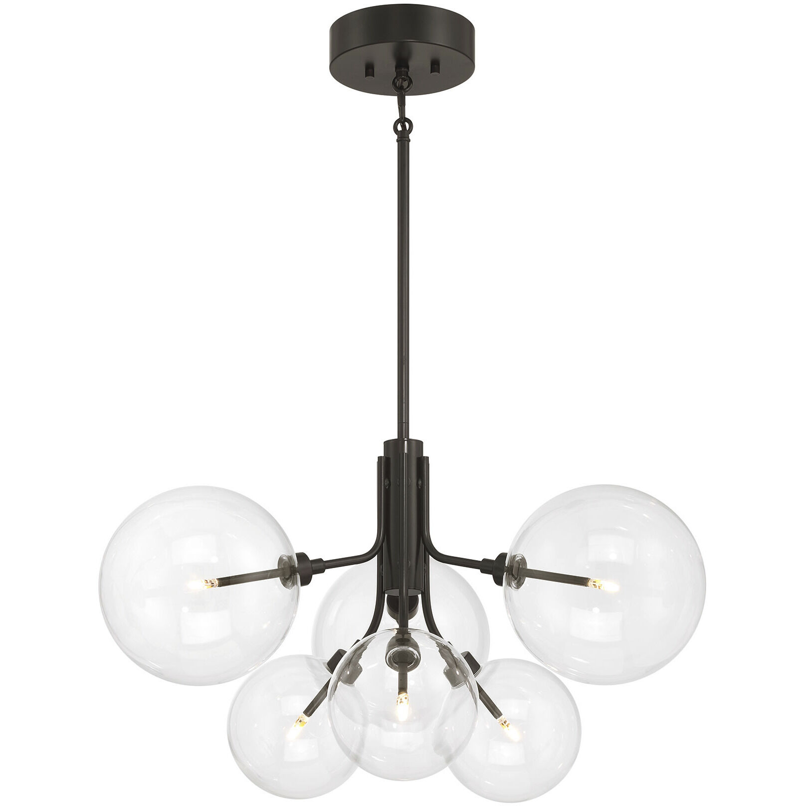 Contemporary LED 26.75 inch Oil Rubbed Bronze Chandelier Ceiling Light