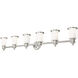 Middlebush 6 Light 55 inch Brushed Nickel Vanity Sconce Wall Light