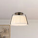 Alora Mood Scout 1 Light 13.25 inch Matte Black and White Linen Semi-Flush Mount Ceiling Light