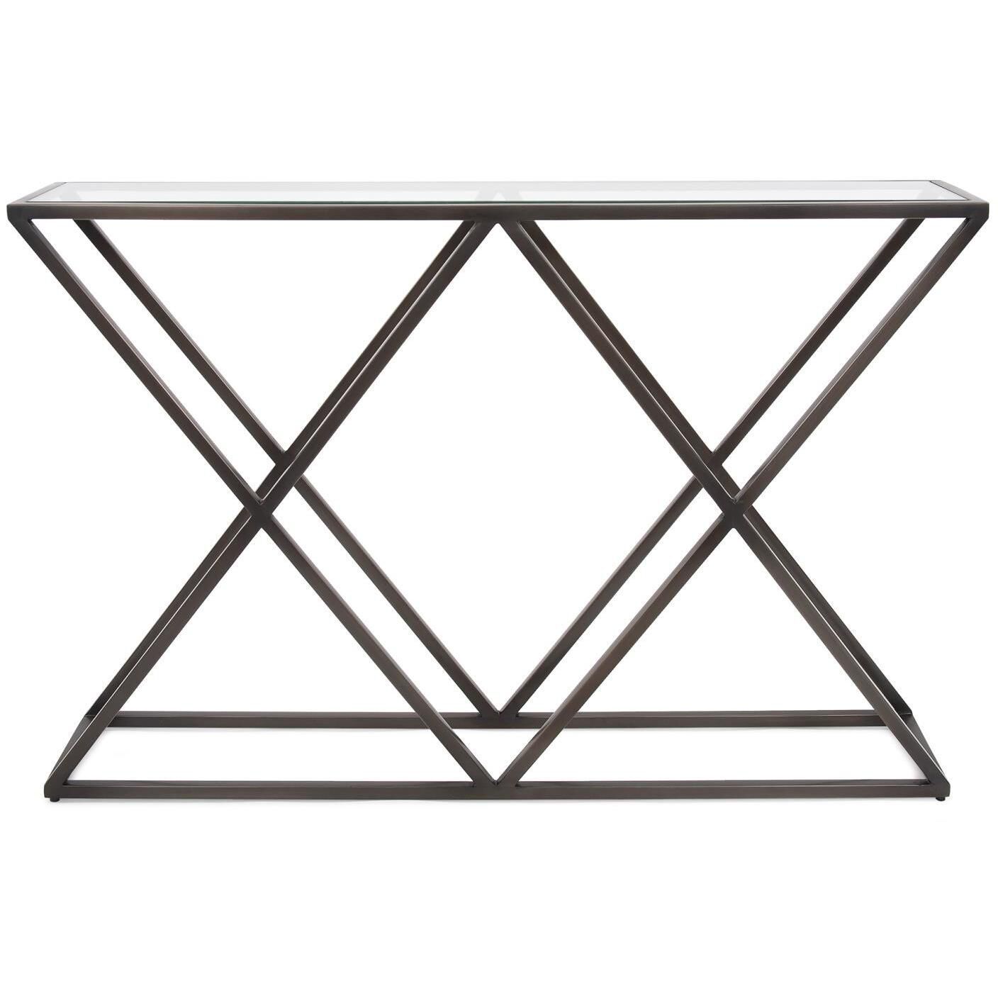 Bennett 48 inch Brushed Gunmetal Console Table