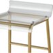 Hyperion 33.25 inch Gold with Clear Bar Stool