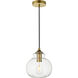 Gwynedd 1 Light 8 inch Brass Pendant Ceiling Light