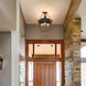 Christoff 3 Light 14 inch Antique Black Iron Semi-Flush Mount Ceiling Light