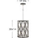 Portico 6 Light 14 inch Glacial Pendant Ceiling Light