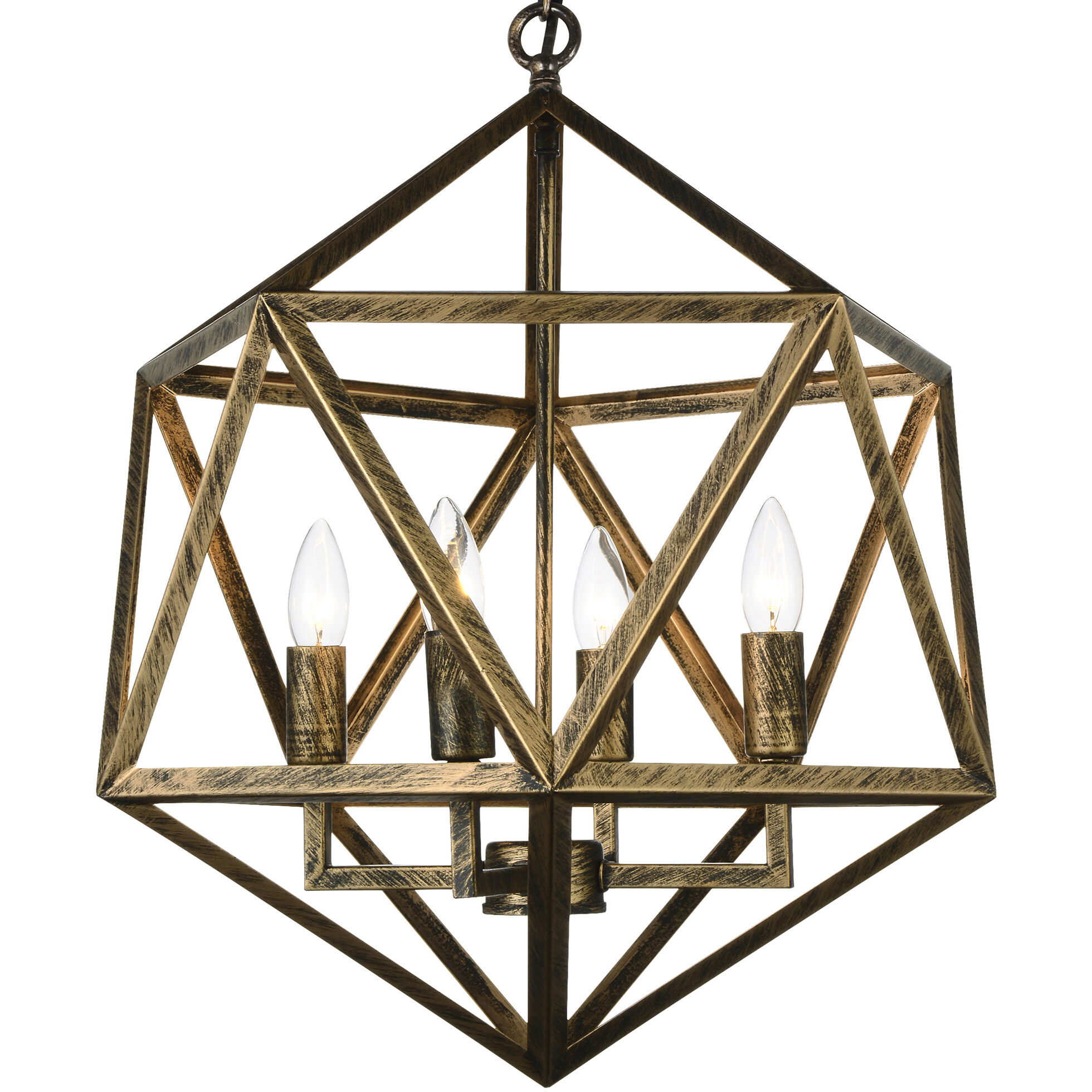 Amazon 4 Light 20 inch Antique forged copper Up Pendant Ceiling Light