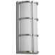 Leda 1 Light 17 inch Satin Nickel Outdoor Wall Light